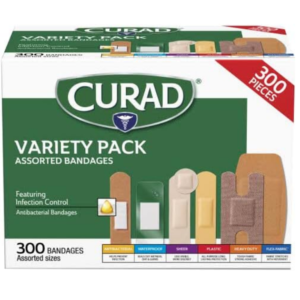 Curad Assorted Bandages Variety Pack 300 Pieces